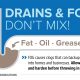 Fats oils grease dont mix in your drain
