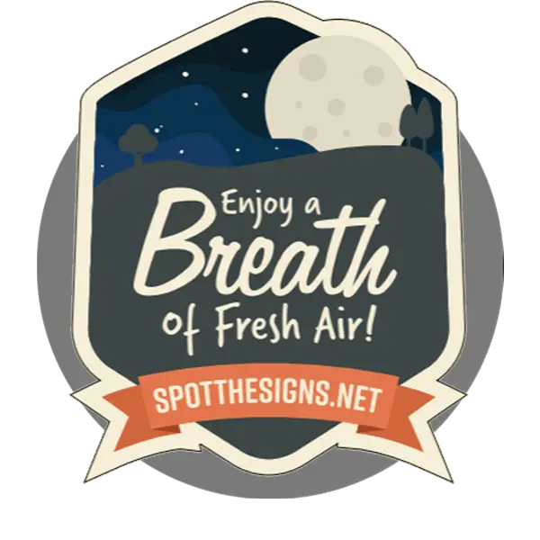 Sticker that says Enjoy a Breathe of Fresh Air